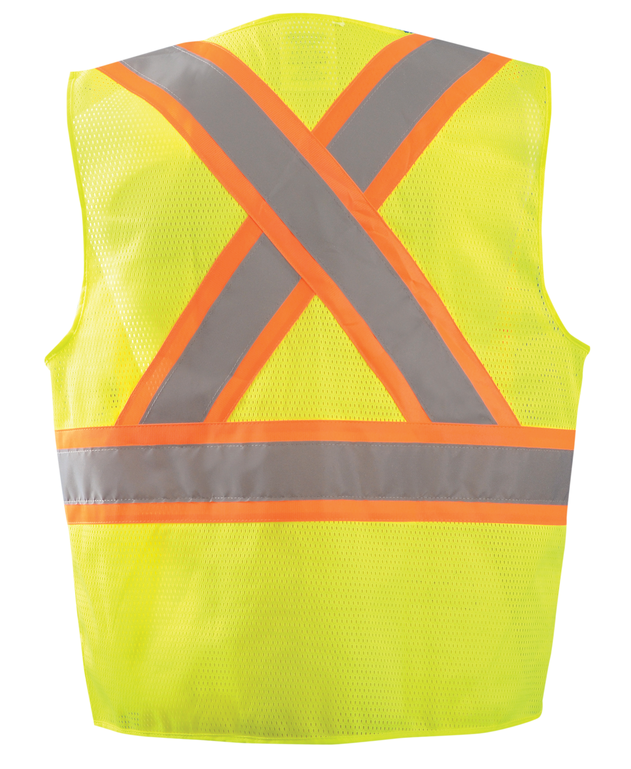 Picture of Occunomix ECO-ATRNSMX MESH TWO-TONE SURVEYOR X-BACK VEST w/ZIPPER
