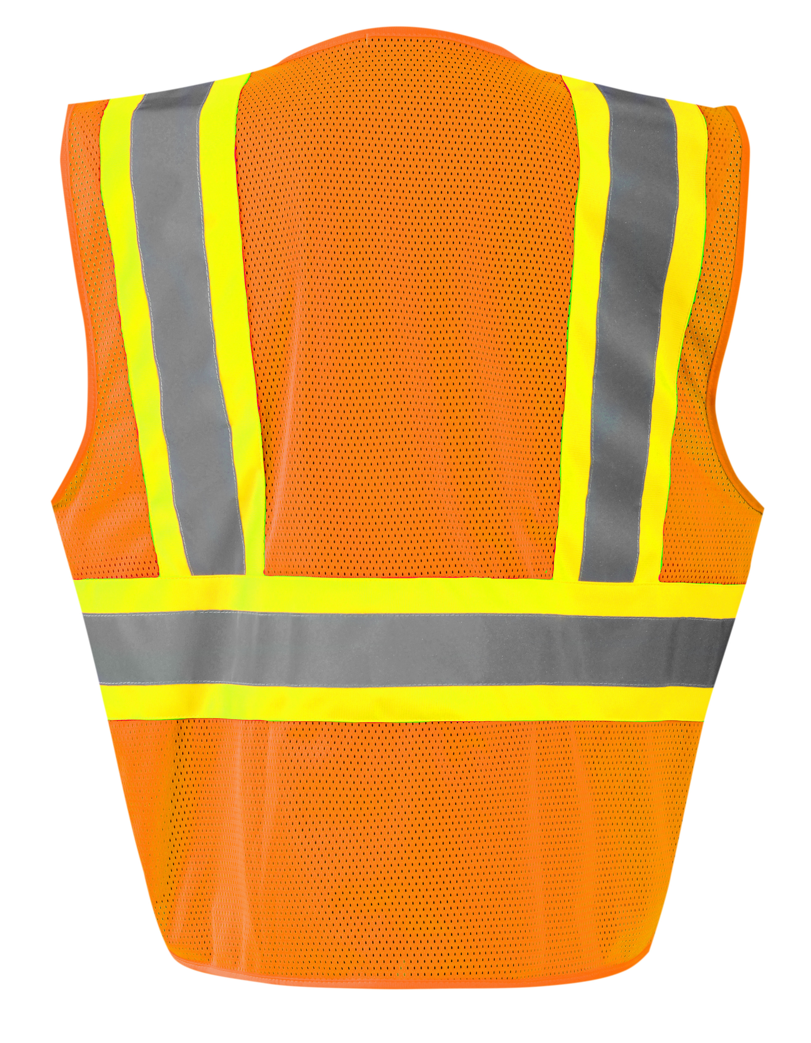 Picture of Occunomix ECO-IMZ3P2T MESH TWO-TONE 3-POCKET VEST w/ZIPPER