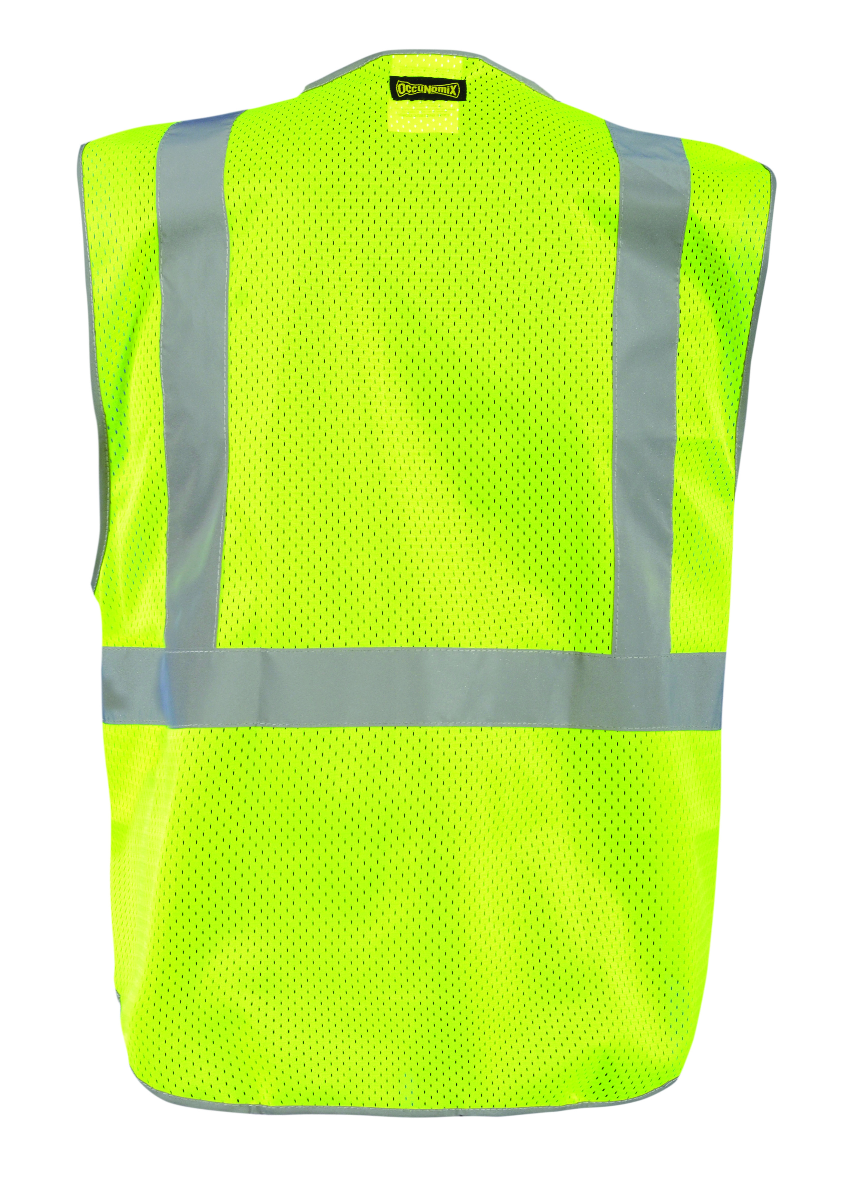 Picture of Occunomix LUX-GCBBK MESH/SOLID BLACK BOTTOM 5-PT. BREAK-AWAY VEST w/QUICK RELEASE ZIPPER