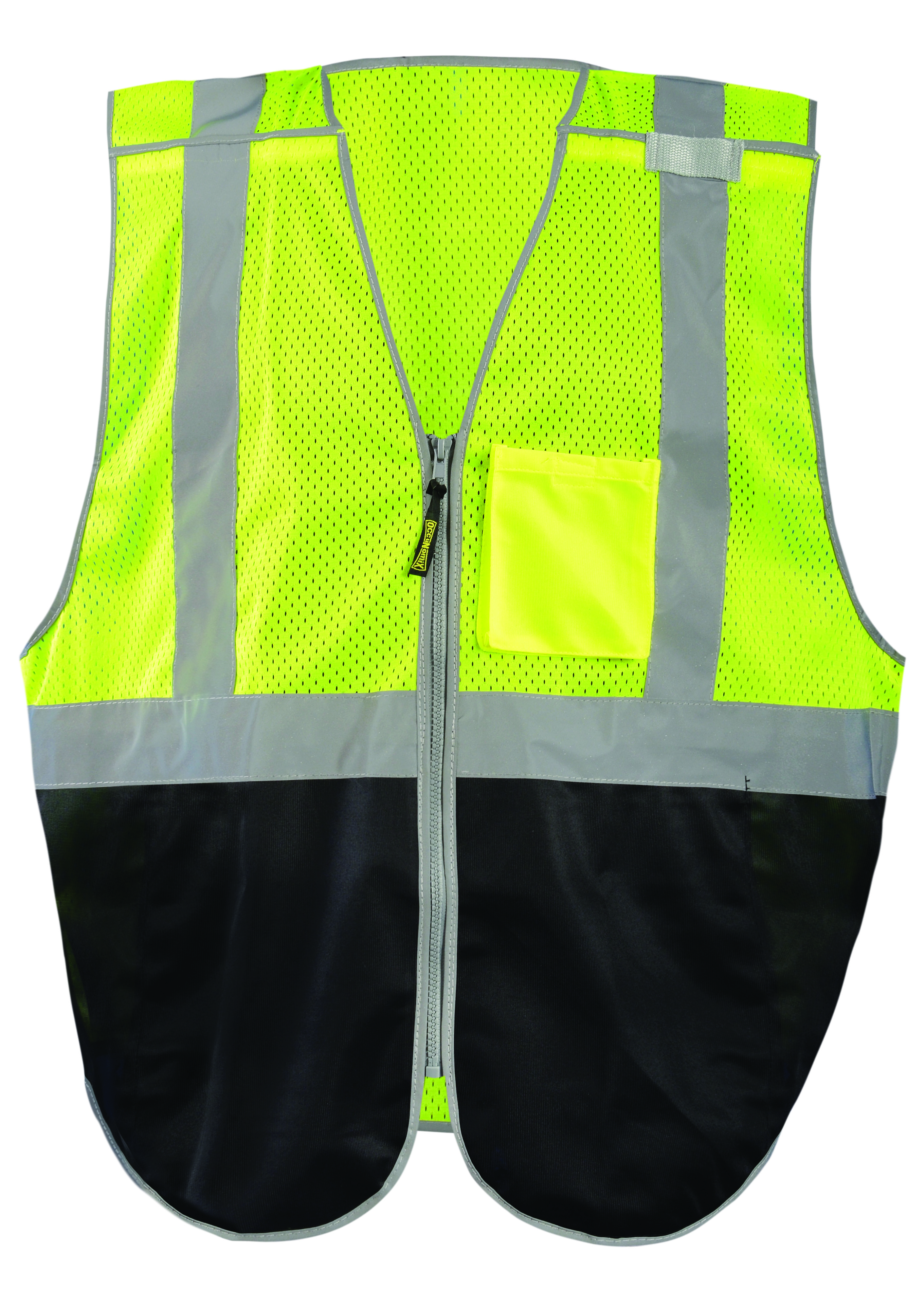 Picture of Occunomix LUX-GCBBK MESH/SOLID BLACK BOTTOM 5-PT. BREAK-AWAY VEST w/QUICK RELEASE ZIPPER