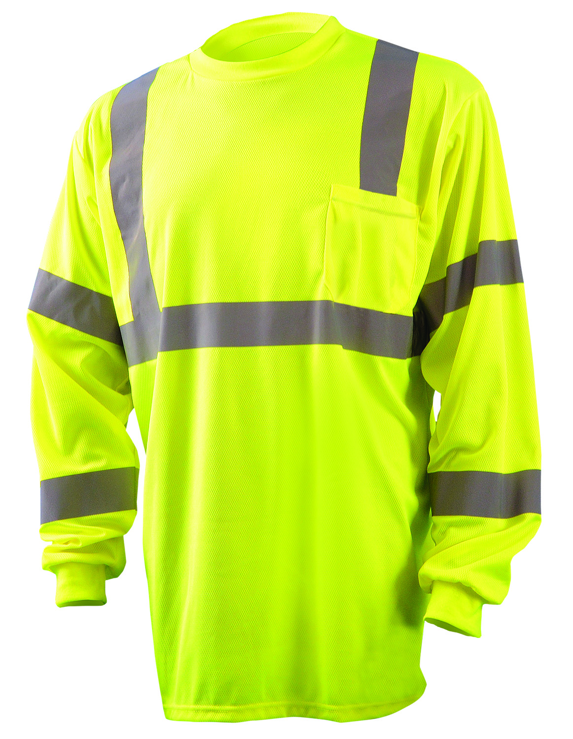 Picture of Occunomix LUX-LSETP3B LONG SLEEVE WICKING BIRDSEYE T-SHIRT w/POCKET