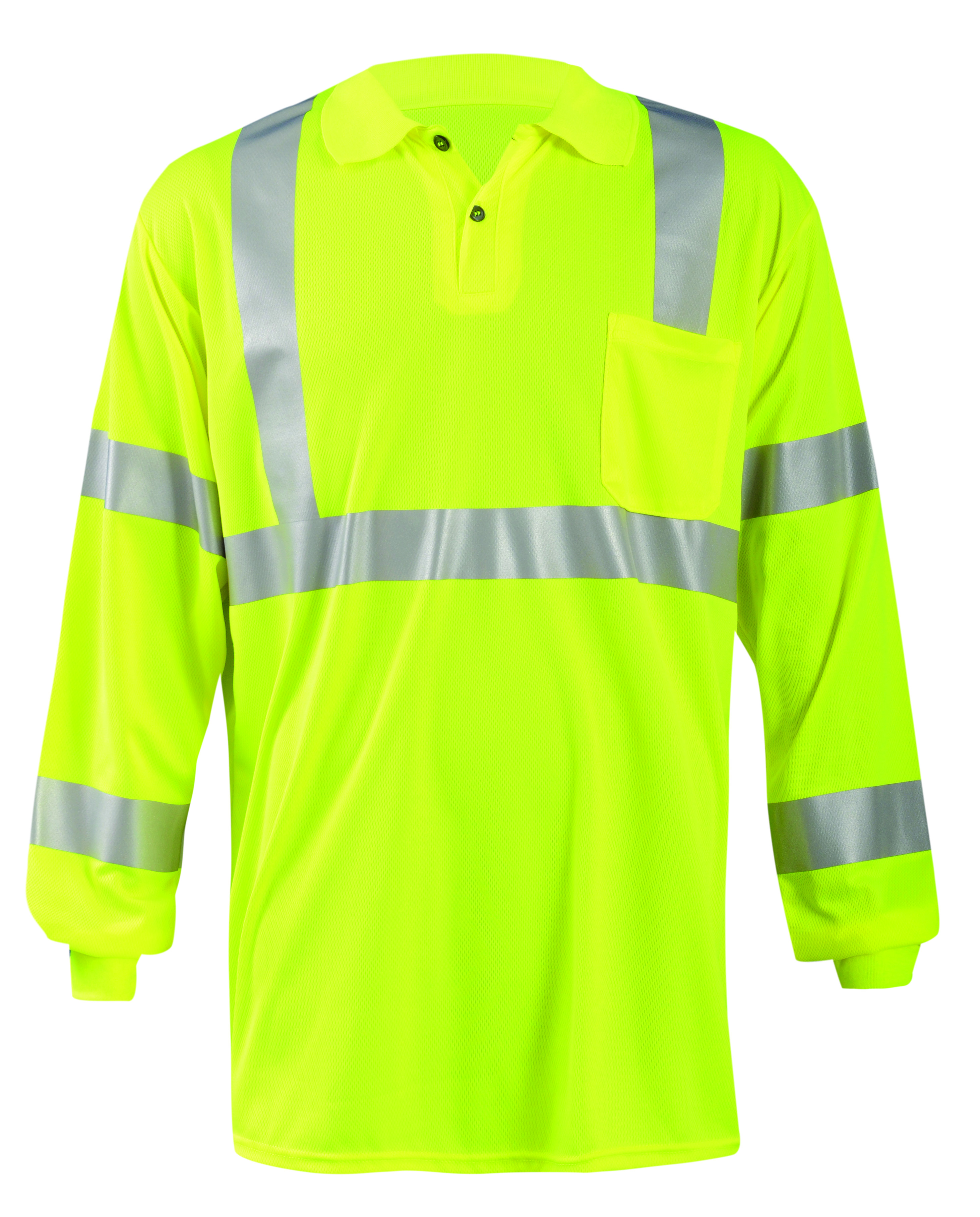 Picture of Occunomix LUX-LSPP3B LONG SLEEVE WICKING BIRDSEYE POLO SHIRT w/POCKET