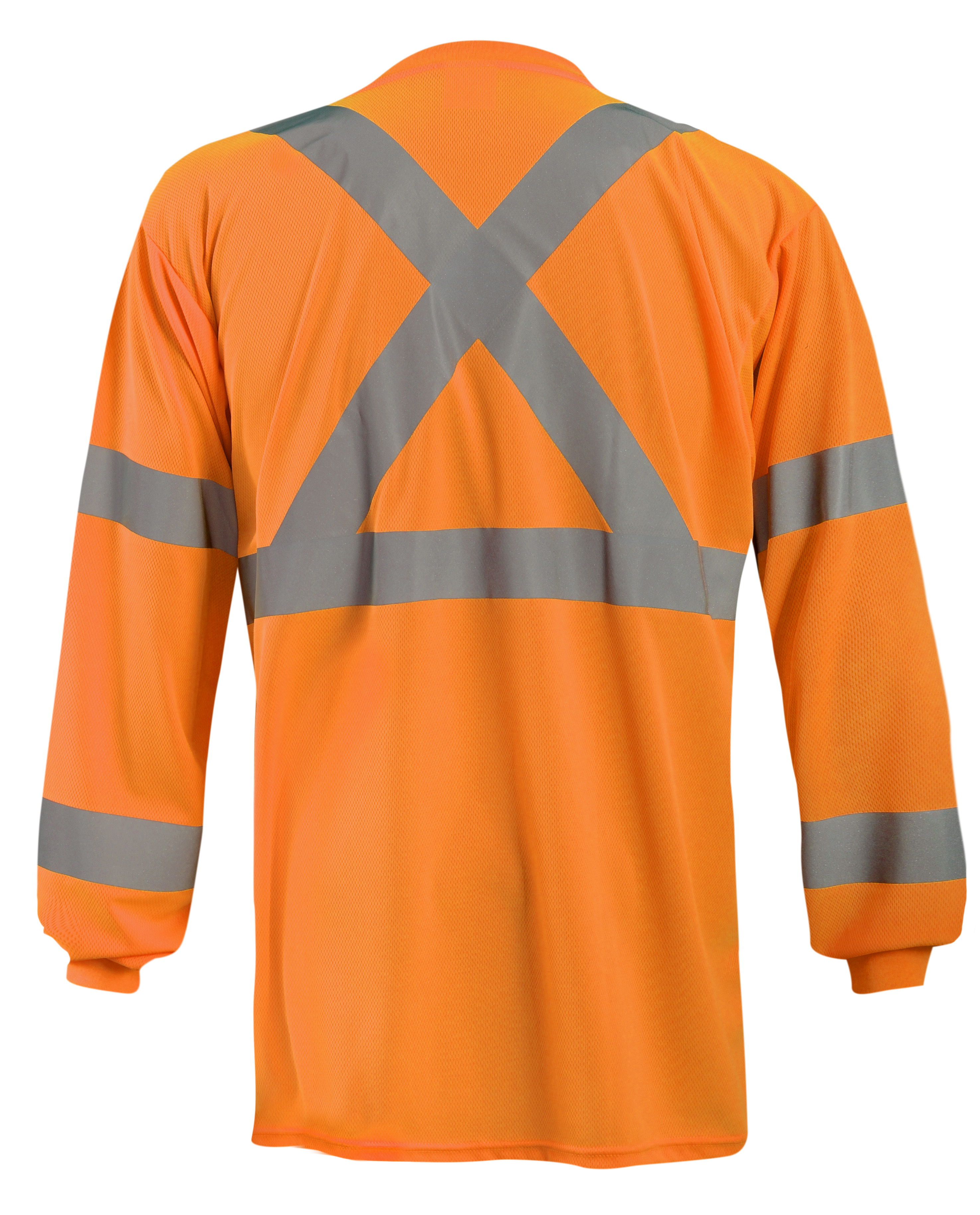 Picture of Occunomix LUX-LSTP3BX LONG SLEEVE WICKING BIRDSEYE X-BACK T-SHIRT w/POCKET