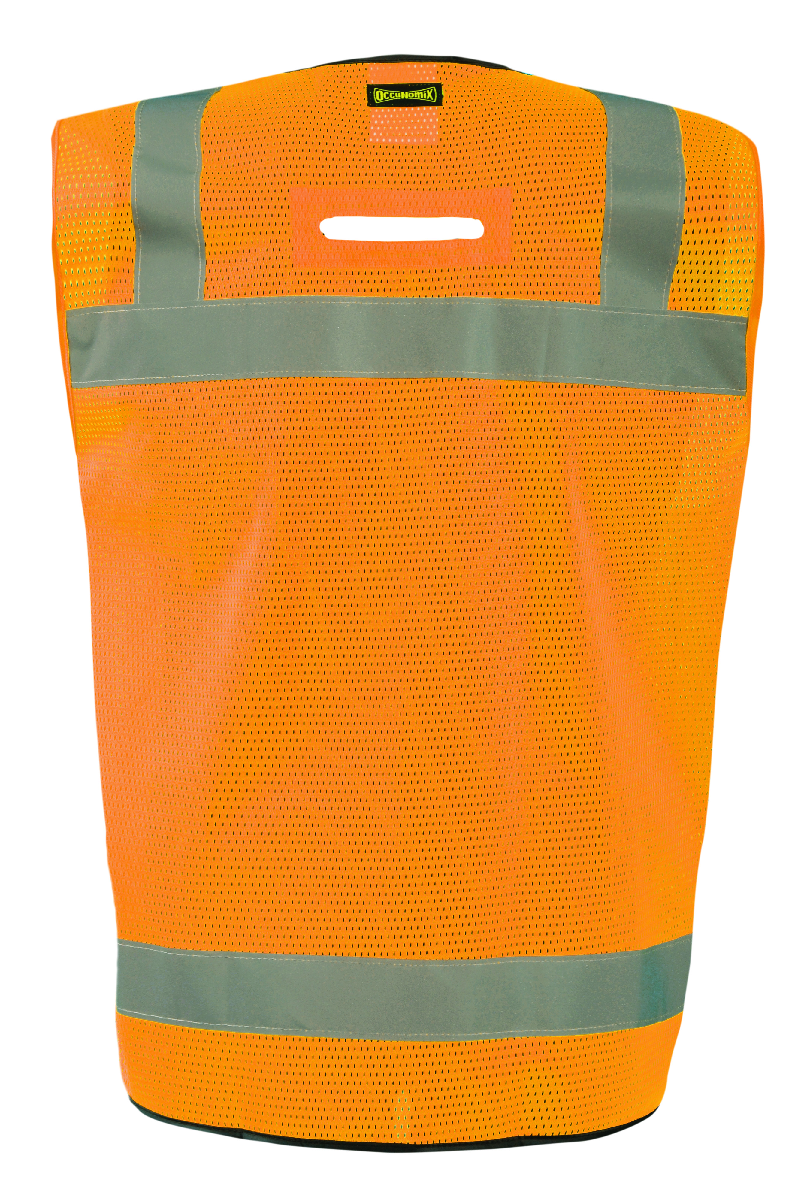 Picture of Occunomix LUX-LTGCSBK MESH BLACK BOTTOM SURVEYOR VEST w/ZIPPER