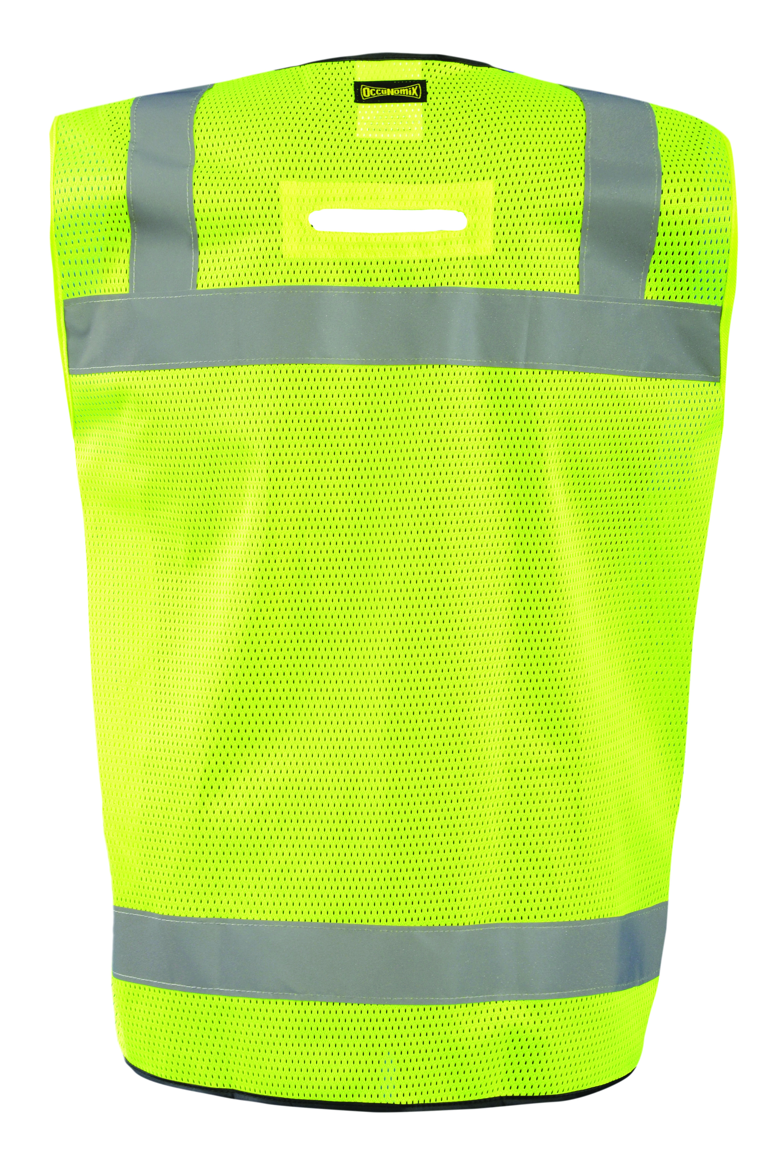 Picture of Occunomix LUX-LTGCSBK MESH BLACK BOTTOM SURVEYOR VEST w/ZIPPER