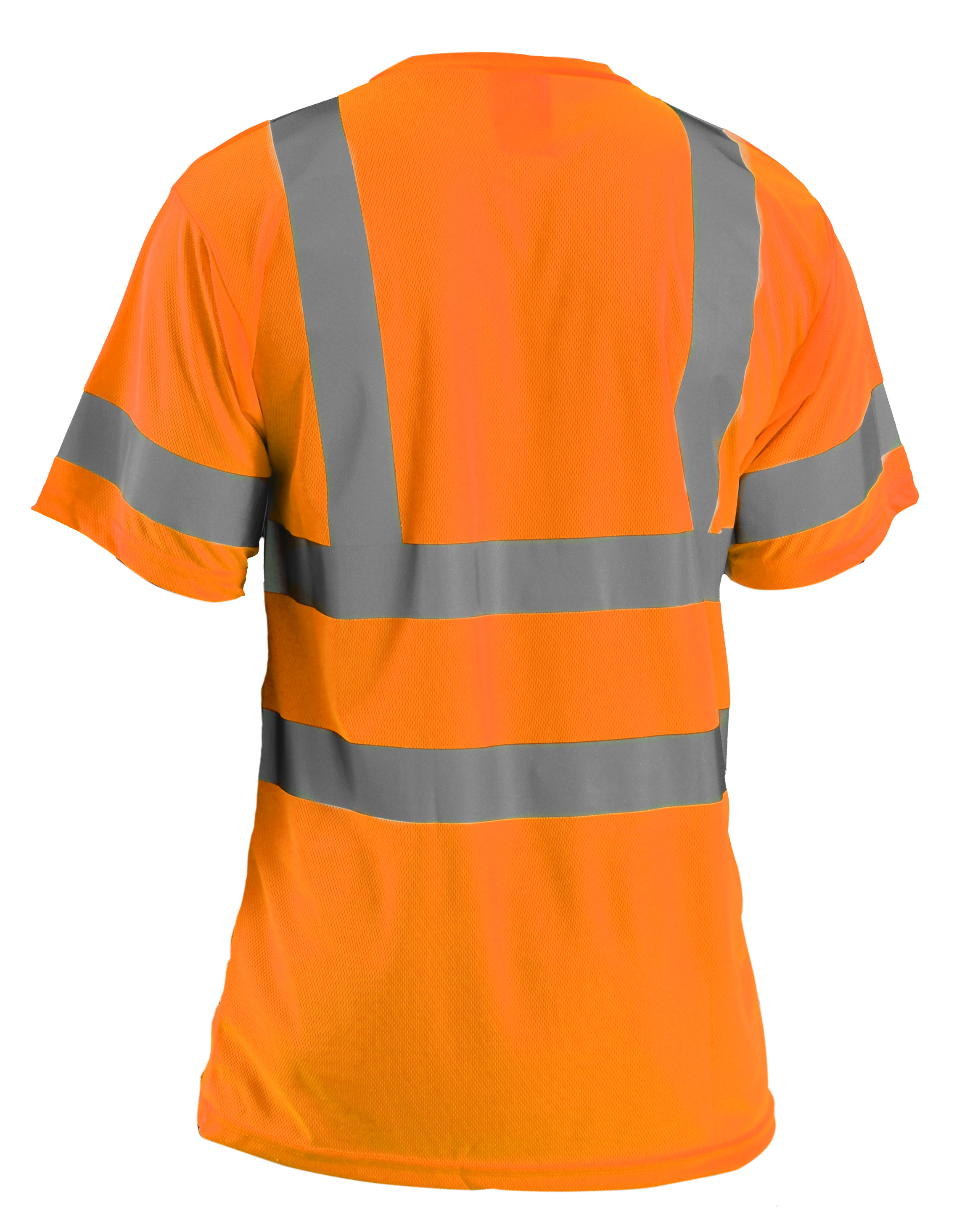 Picture of Occunomix LUX-SSETP3B SHORT SLEEVE DUAL STRIPE WICKING BIRDSEYE T-SHIRT w/POCKET