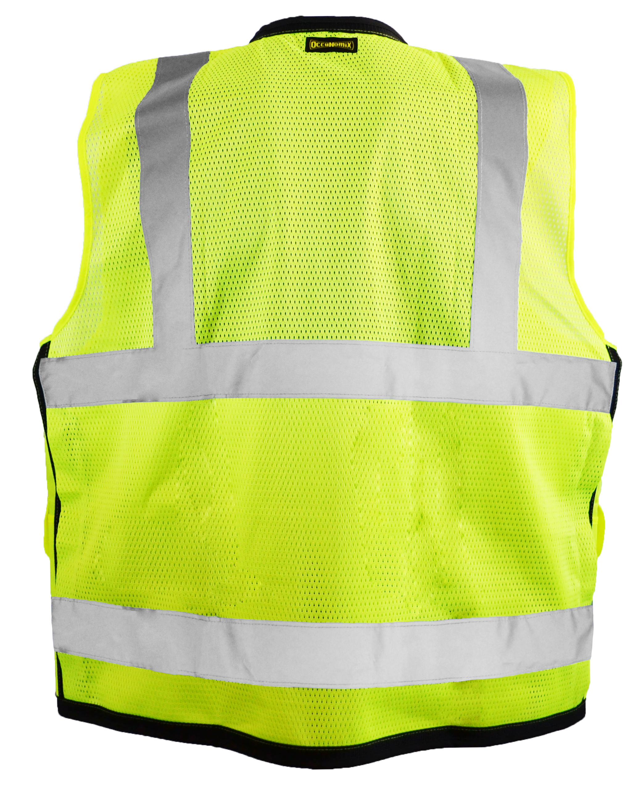 Picture of Occunomix LUX-SSFS SOLID DUAL STRIPE SURVEYOR VEST w/ZIPPER