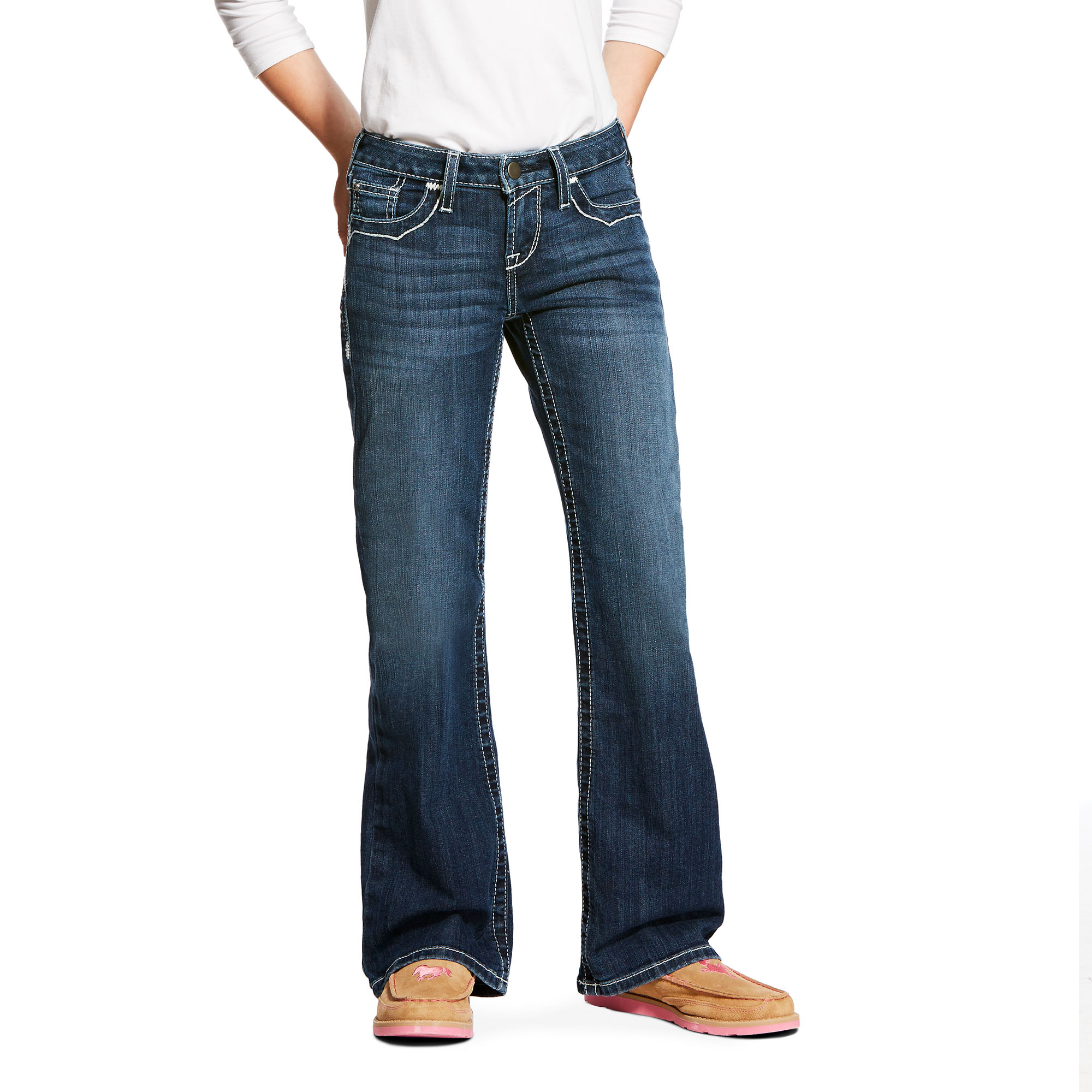 Picture of Ariat 10025984 R.E.A.L STR ENTWINED BOOT JEAN DRESDEN