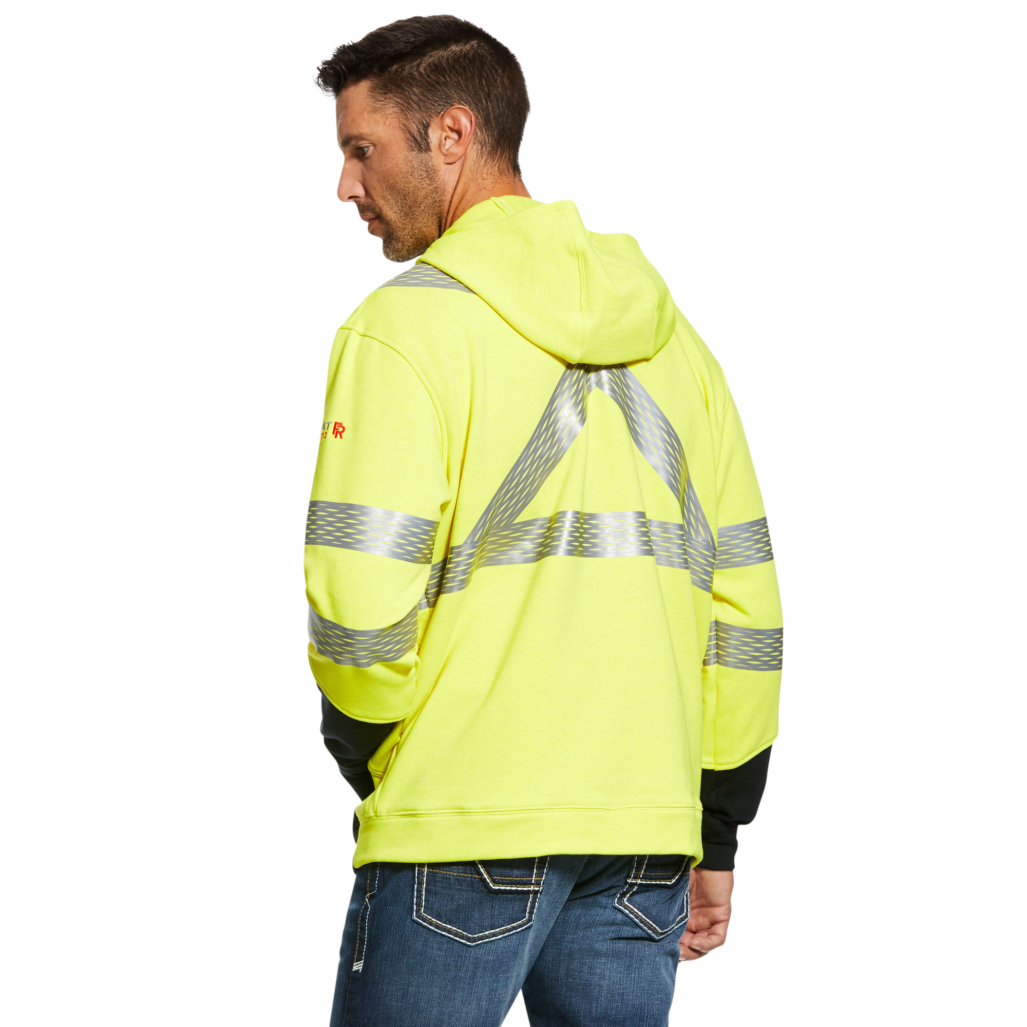 Picture of Ariat 10027912 FR HI-VIS FULL ZIP HOOD