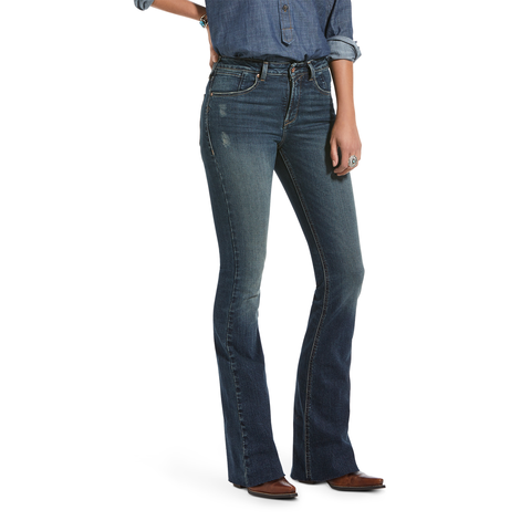 Picture of Ariat 10033323 PREMIUM HIGH RISE FLR JEAN BLUE LAKE