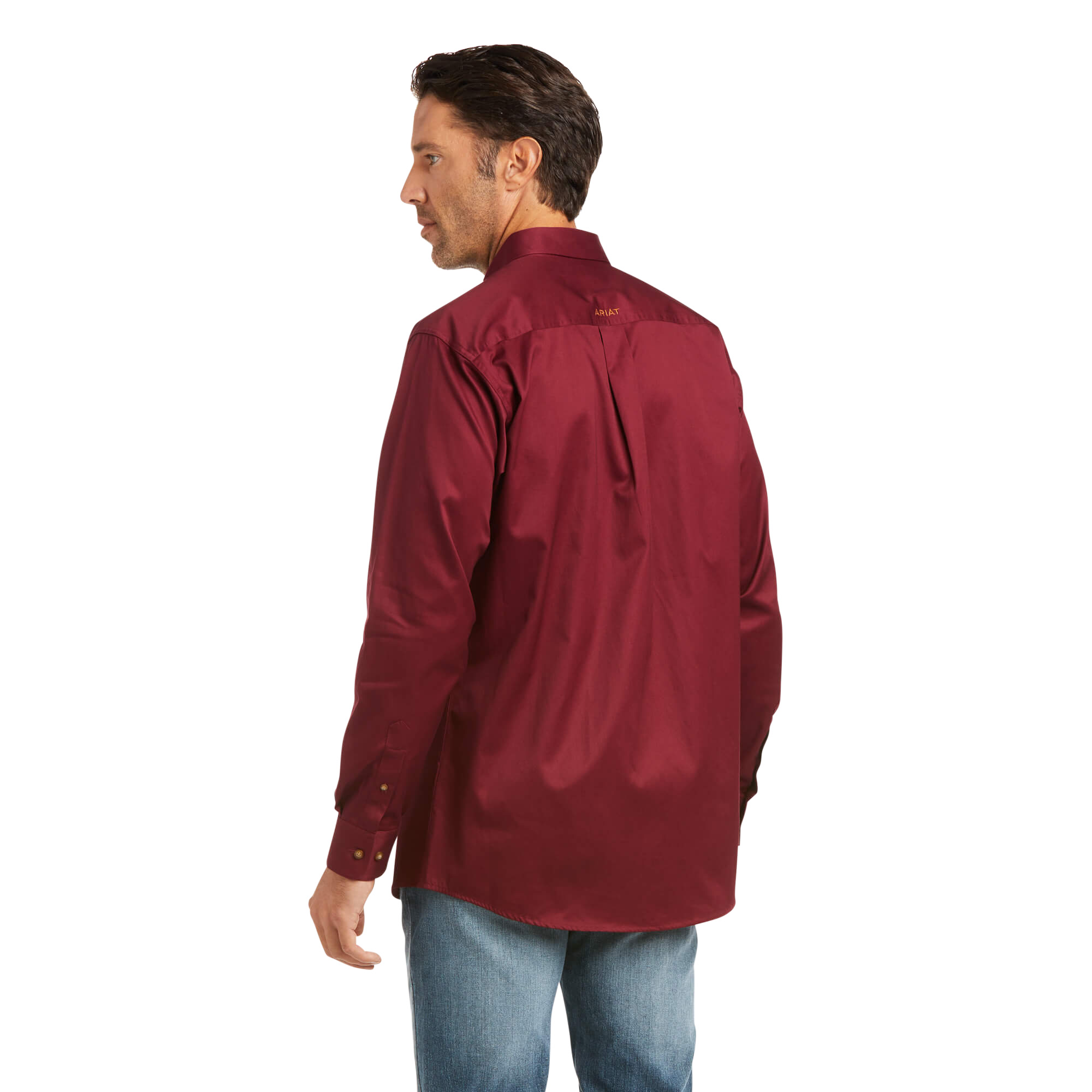 Picture of Ariat 10034226 SOLID TWILL  FTD LS SHRT