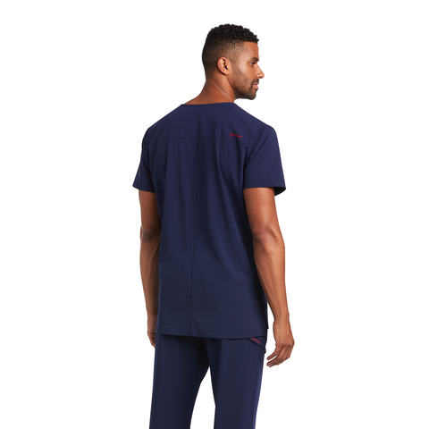 Picture of Ariat 10039721 DERHAM 6 POCKET STR SS SCRUB TOP