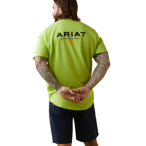 Picture of Ariat 10043487 REBAR COTTON STRONG LOGO SS T-SHRT
