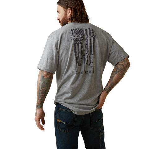 Picture of Ariat 10043828 REBAR COTTONSTRONG AMERICAN OUTDOORS SS T-SHRT