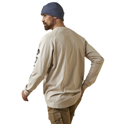 Picture of Ariat 10046787 REBAR COTTON STRONG GRAPHIC LS T-SHRT