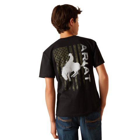 Picture of Ariat 10047915 Ariat Bronco Flag T-Shirt