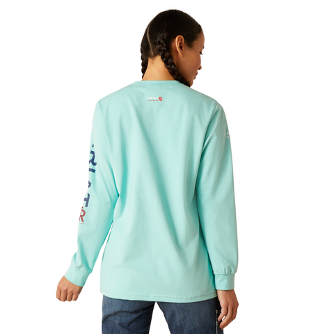 Picture of Ariat 10048773 FR STRETCH LOGO LS T-SHRT