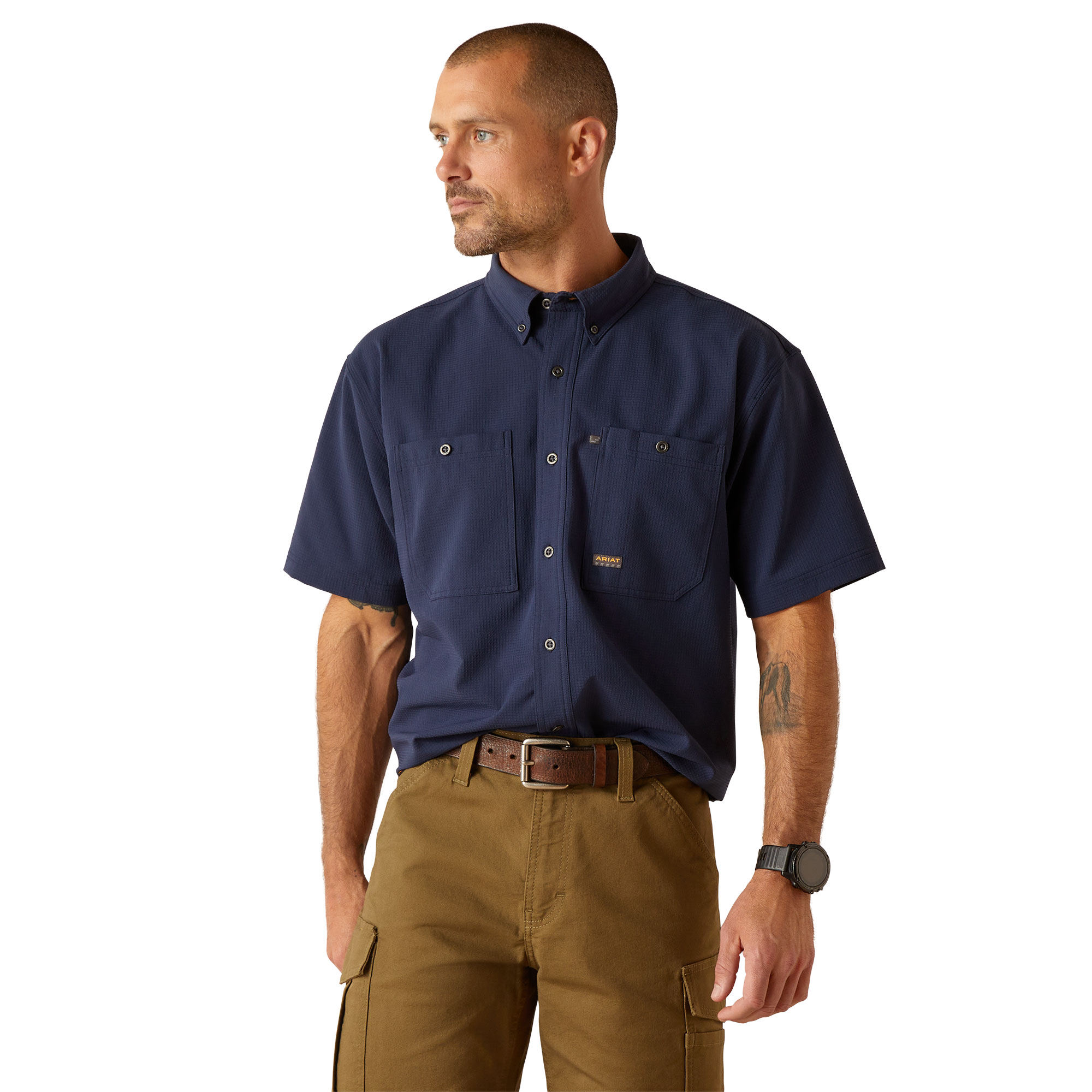 Picture of Ariat 10048947 REBAR MADE TOUGH 360 AIRFLOW SS WRK SHRT