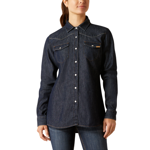 Picture of Ariat 10051882 FARRIDAY DENIM LS SHRT RINSE