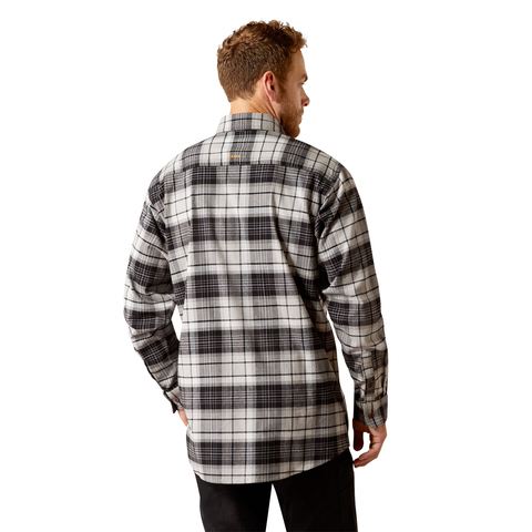Picture of Ariat 10051973 REBAR FLANNEL DURASTR LS WRK SHRT
