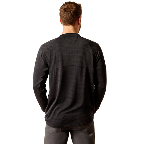 Picture of Ariat 10052075 REBAR GRIDWORK CREWNECK LS TSHRT