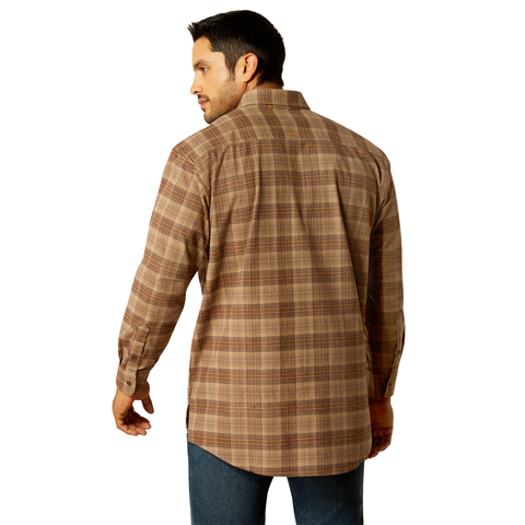 Picture of Ariat 10052850 REBAR FLANNEL DURASTR LS WRK SHRT