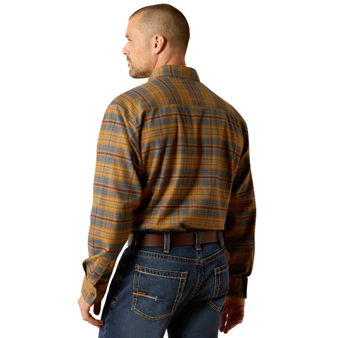 Picture of Ariat 10052851 REBAR FLANNEL DURASTR LS WRK SHRT