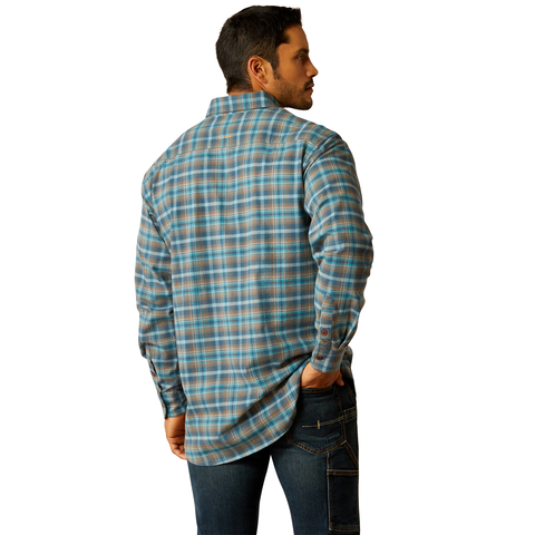 Picture of Ariat 10052852 REBAR FLANNEL DURASTR LS WRK SHRT