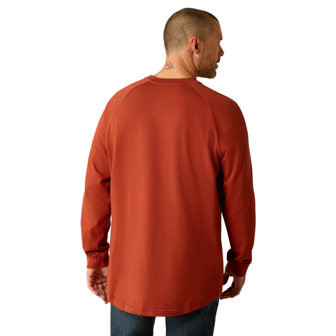 Picture of Ariat 10052861 REBAR COTTON STRONG GRAPHIC LS T-SHRT