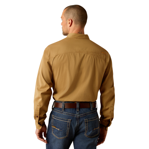 Picture of Ariat 10052940 REBAR WASHED TWILL LS WRK SHRT