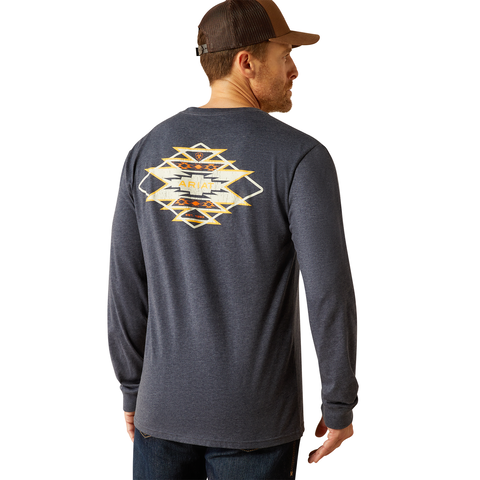 Picture of Ariat 10053987 ARIAT SALTILLO LOCKUP LS TSHRT