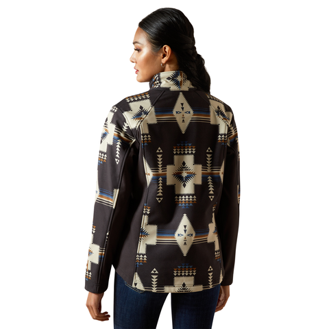 Picture of Ariat 10062213 Ariat Logo Softshell Print Jacket