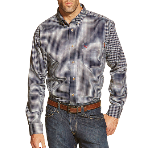 ARIAT Camicia Uomo MNS Merrick Mdrn LS Shrt – Nero, Vestibilità Contemporanea In Cotone Stretch