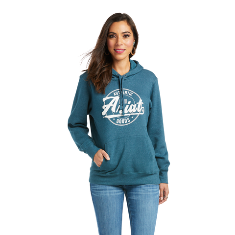 ARIAT Men's WMS Real Arm Logo Hooded Sweater - Marsala Color, Performance Pullover