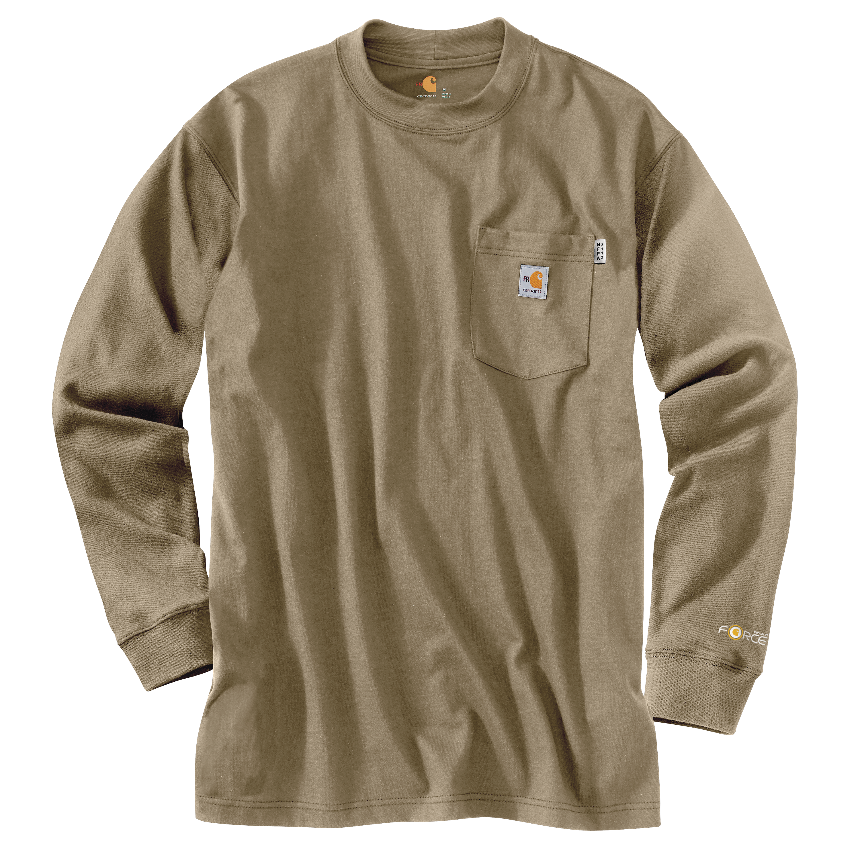 Picture of Carhartt 100235 Mens Flame Resistant Force Loose Fit Midweight Long-Sleeve Pocket T-Shirt