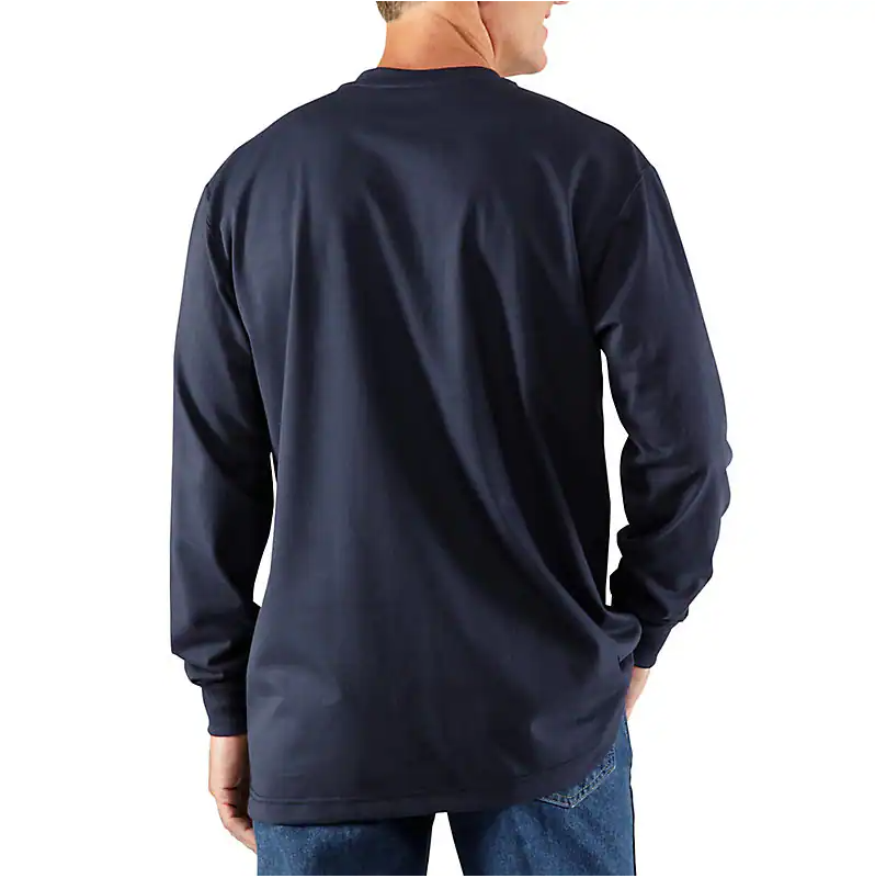 Picture of Carhartt 100237 Mens Flame Resistant Force Loose Fit Midweight Long-Sleeve Pocket Henley T-Shirt