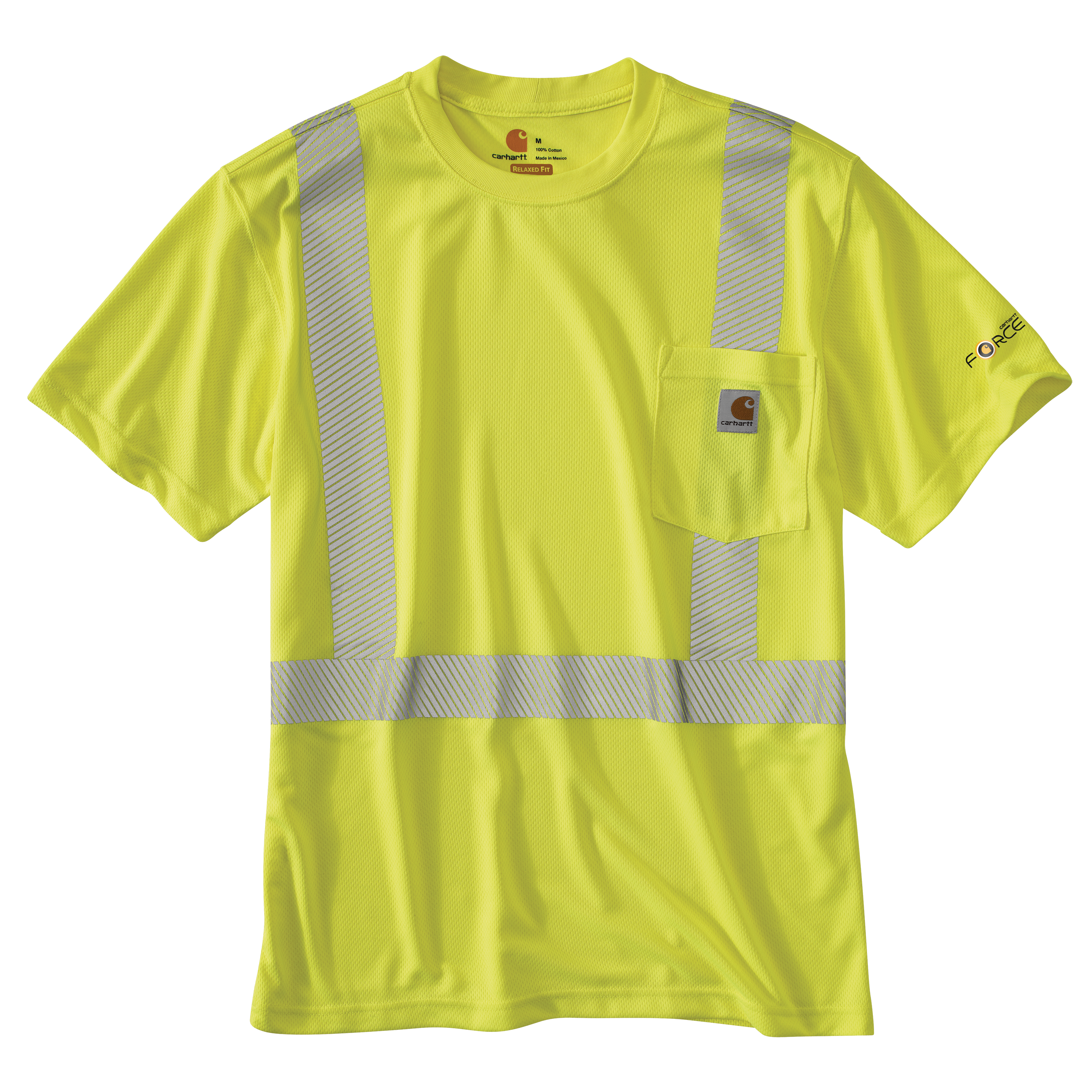 Picture of Carhartt 100495 Mens High-Visibility Force Relaxed Fit Lightweight Short-Sleeve Class 2 T-Shirt