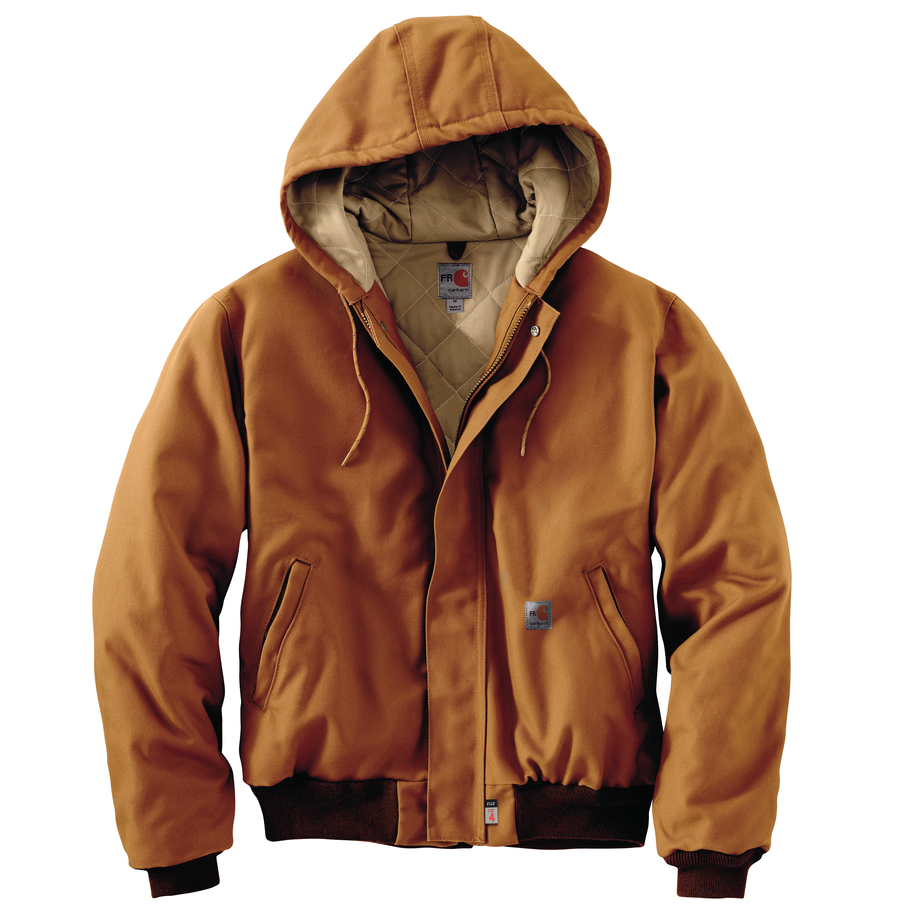 Picture of Carhartt 101621 Mens Flame Resistant Loose Fit Duck Insulated Active Jac
