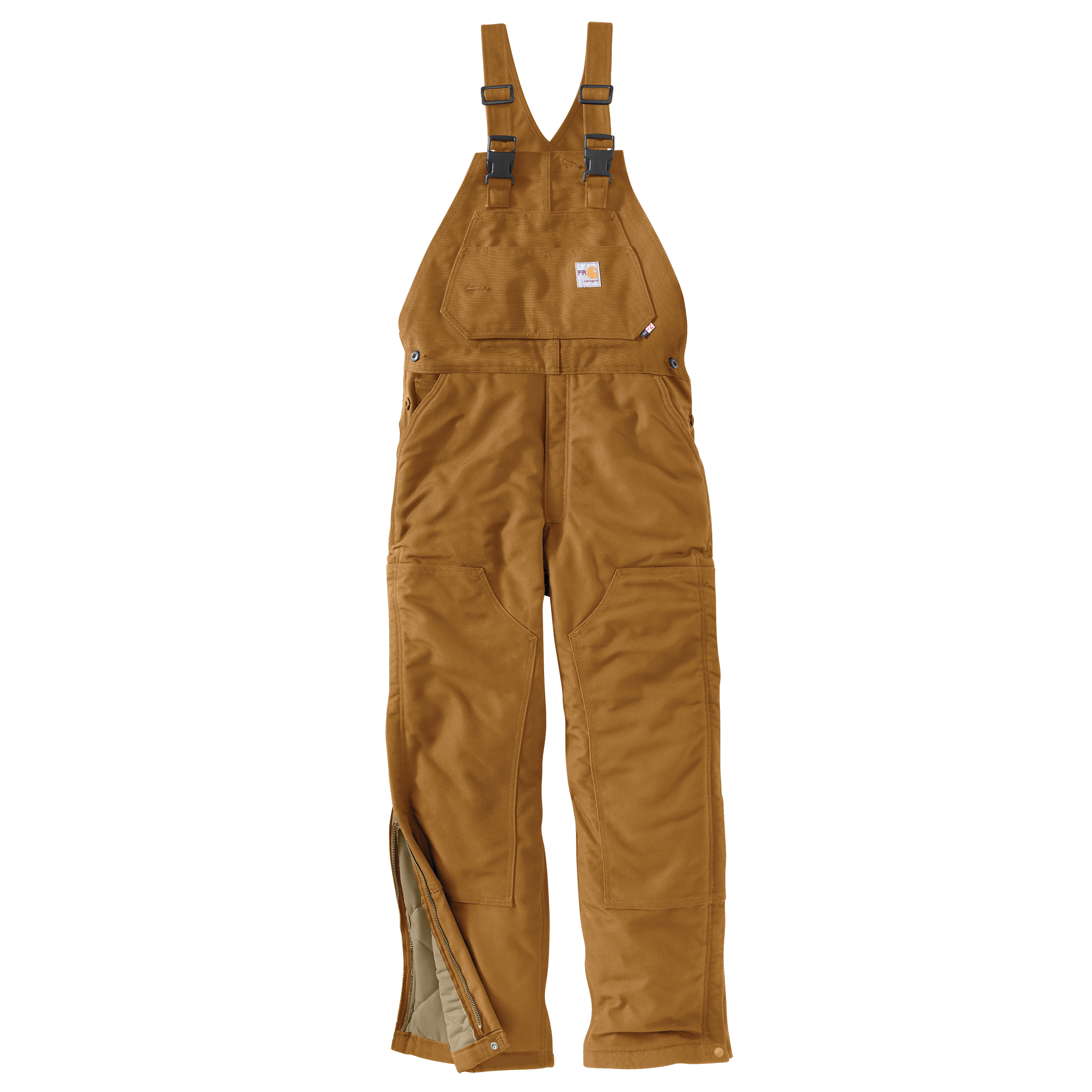 Picture of Carhartt 101626 Mens Flame Resistant Loose Fit Duck Insulated Bib Overall