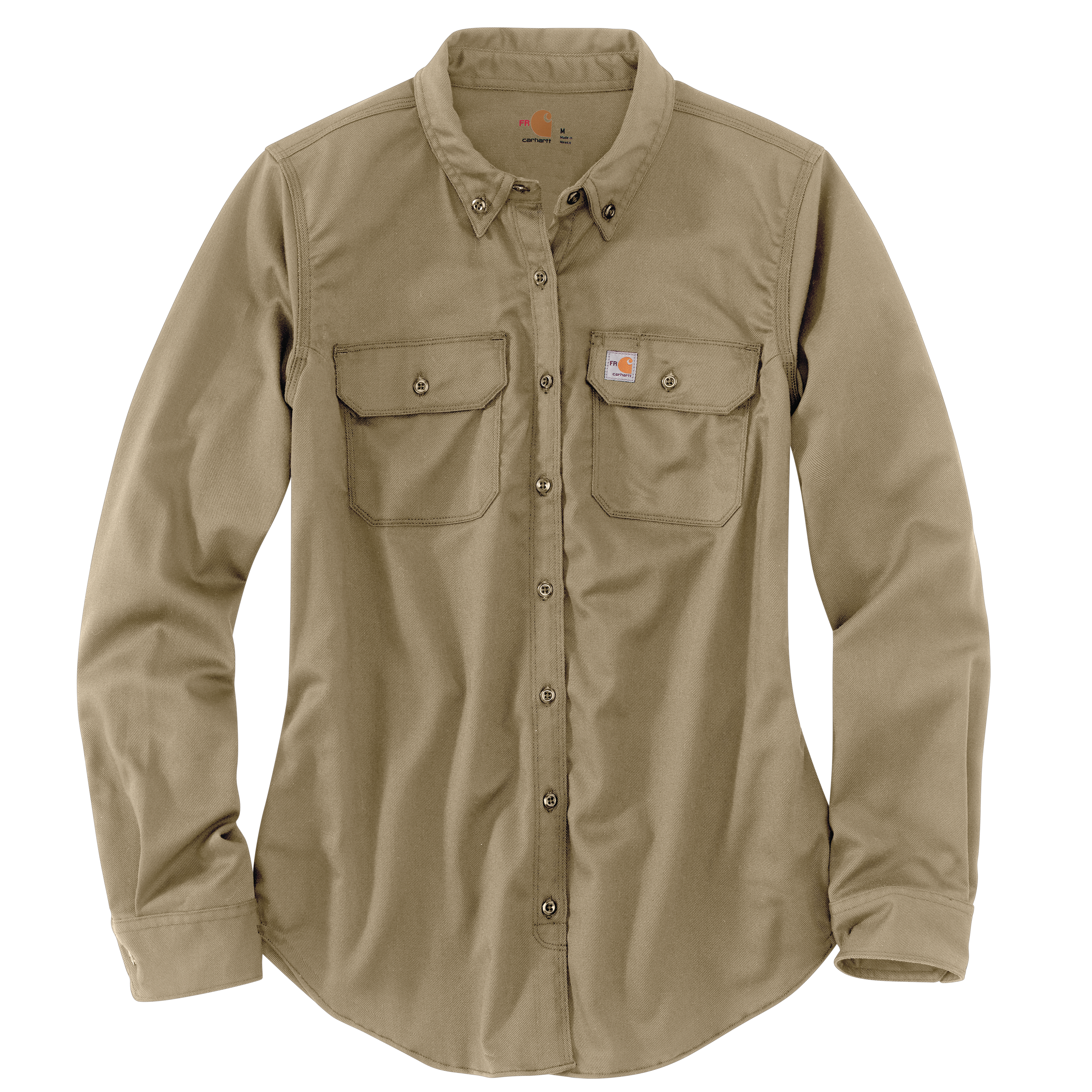 Picture of Carhartt 102459 Womens Flame Resistant Rugged Flex® Relaxed Fit Midweight Twill Long-Sleeve Shirt