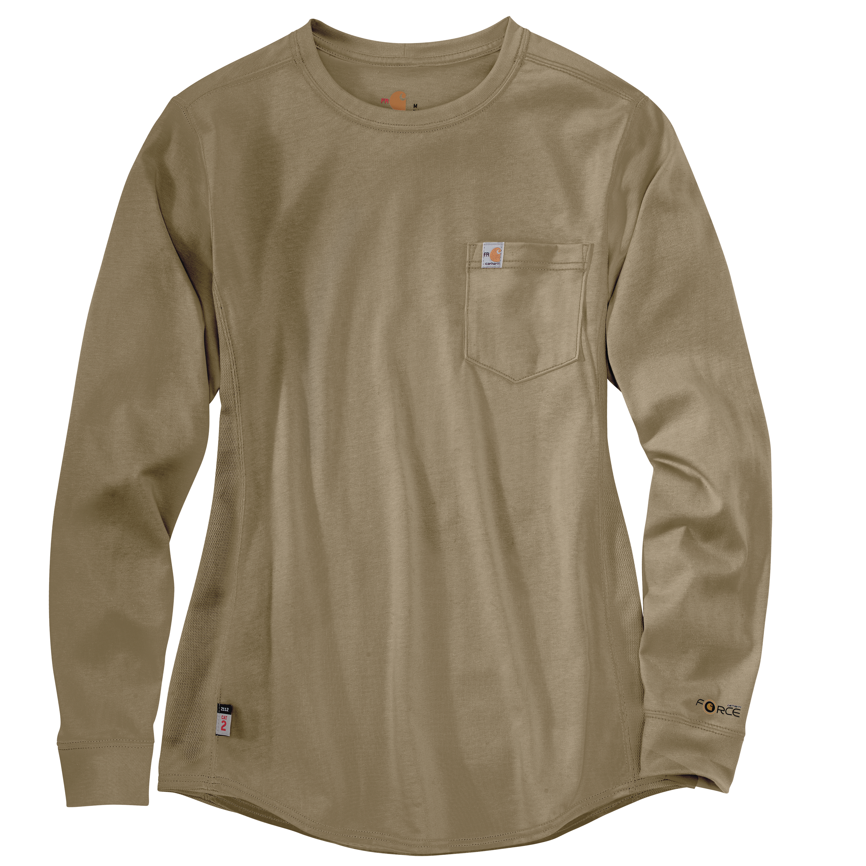 Picture of Carhartt 102685 Womens Flame Resistant Force Relaxed Fit Midweight Long-Sleeve Pocket T-Shirt