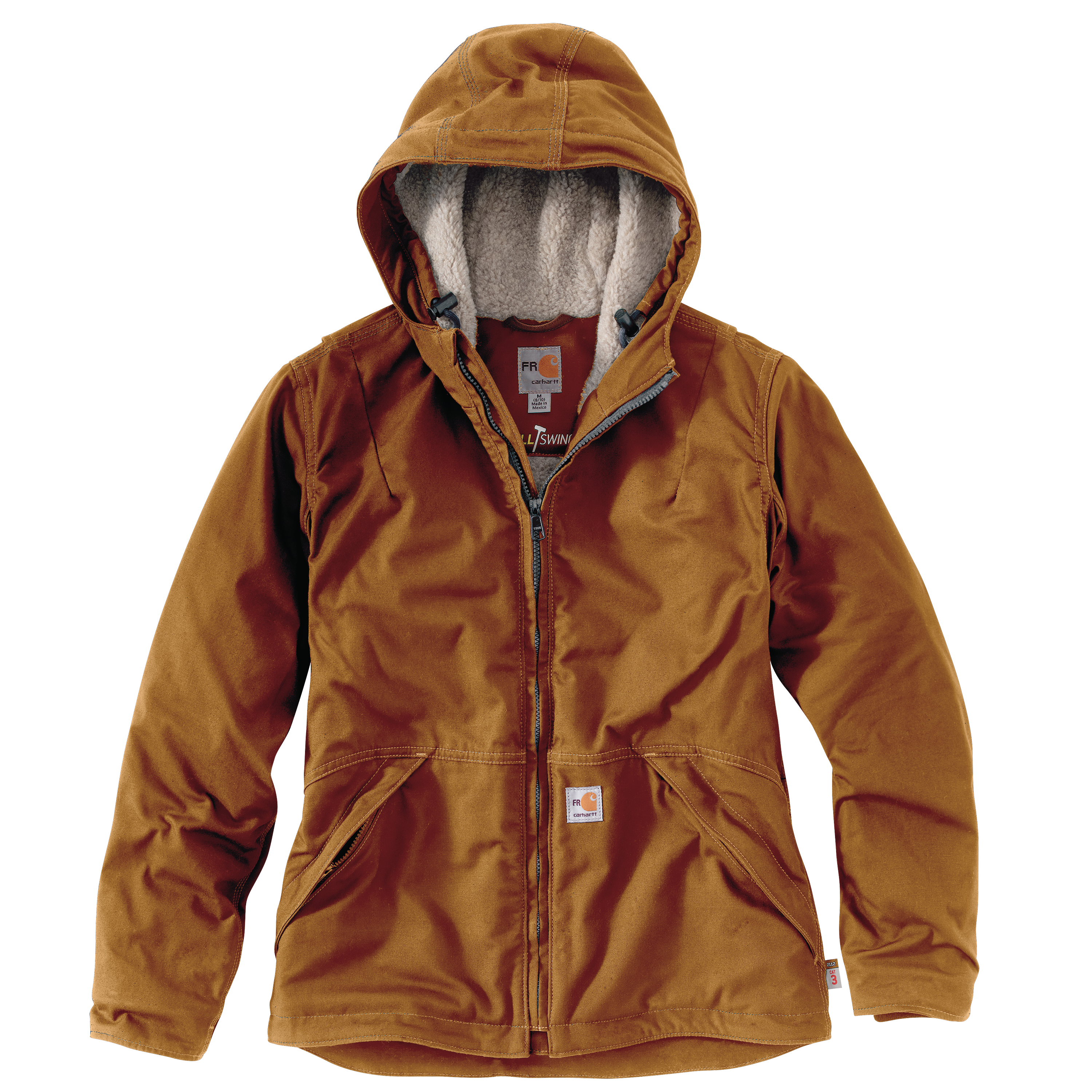 Picture of Carhartt 102694 Womens Flame Resistant Full Swing® Loose Fit Quick Duck Sherpa-Lined Jacket