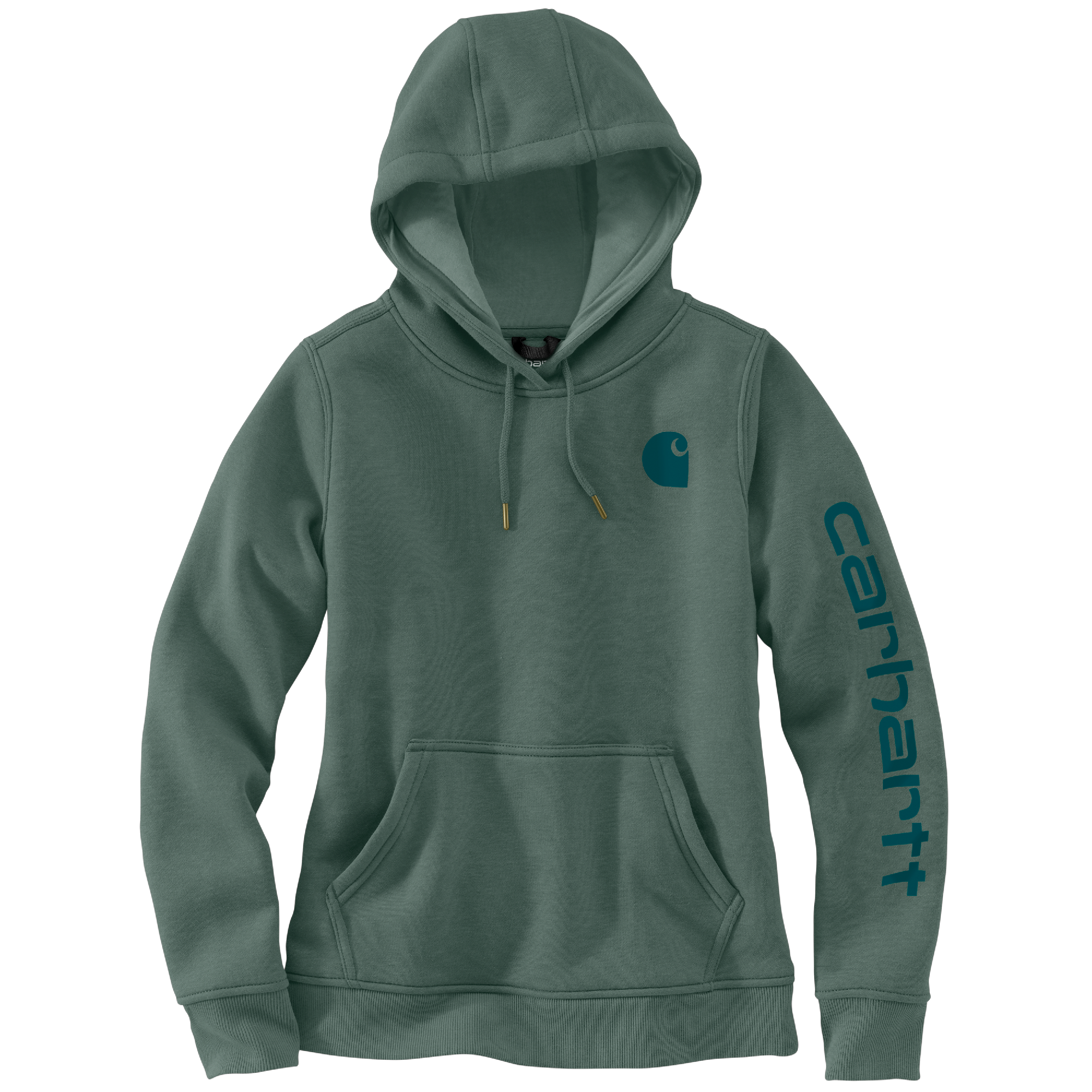 Picture of Carhartt 102791 Womens Relaxed Fit Midweight Logo Sleeve Graphic Sweatshirt