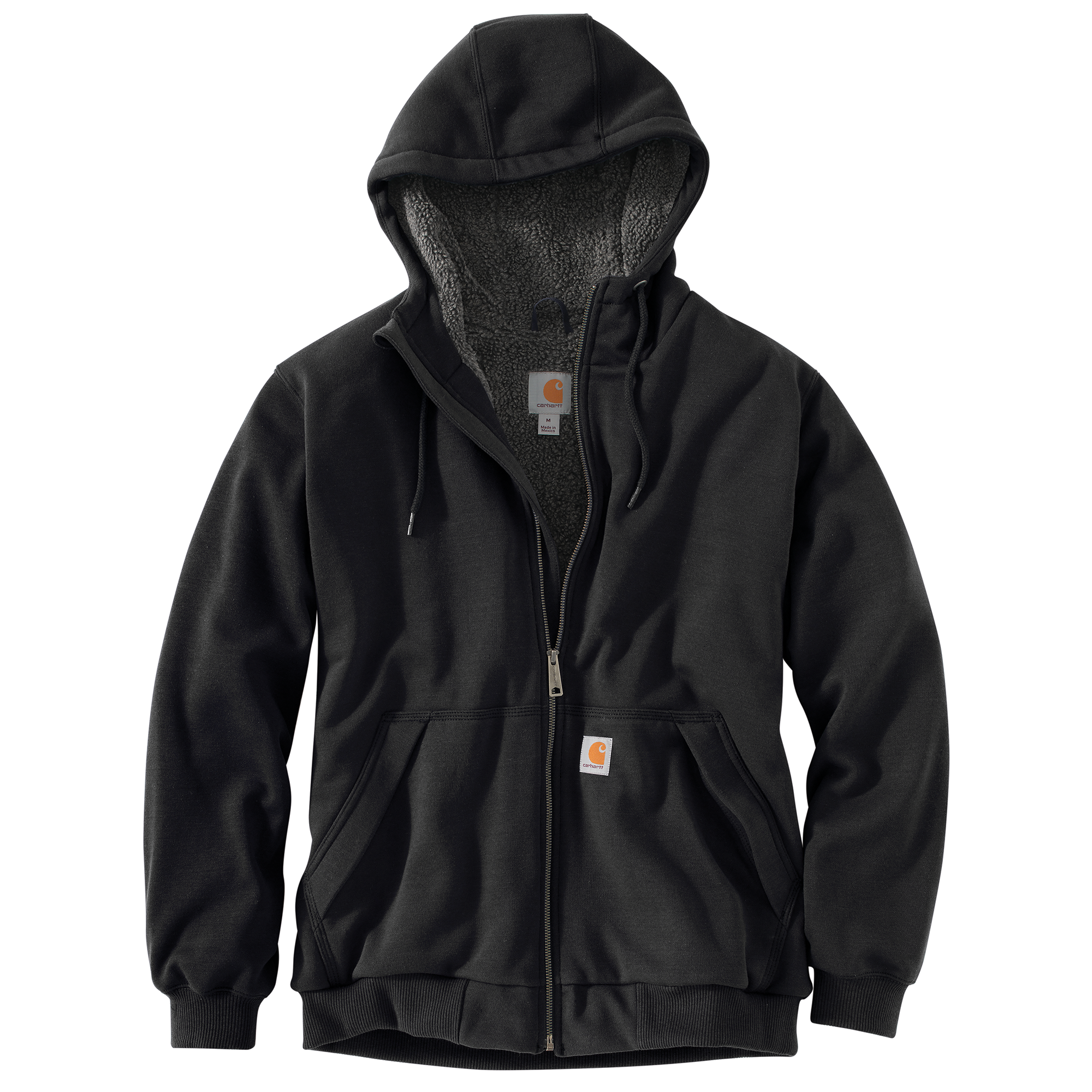 Picture of Carhartt 103308 Mens Rain Defender® Relaxed Fit Midweight Sherpa-Lined Full-Zip Sweatshirt