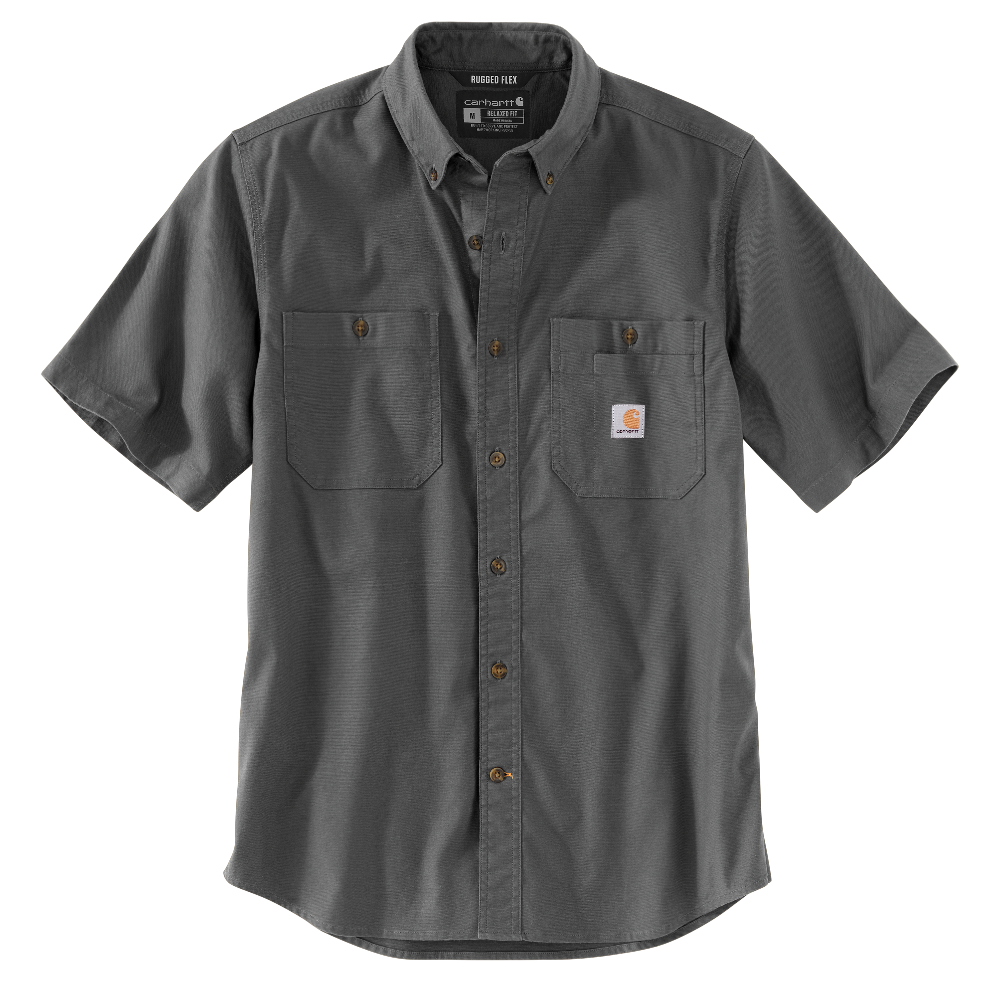 Picture of Carhartt 103555 Mens Rugged Flex® Relaxed Fit Midweight Canvas Short-Sleeve Shirt