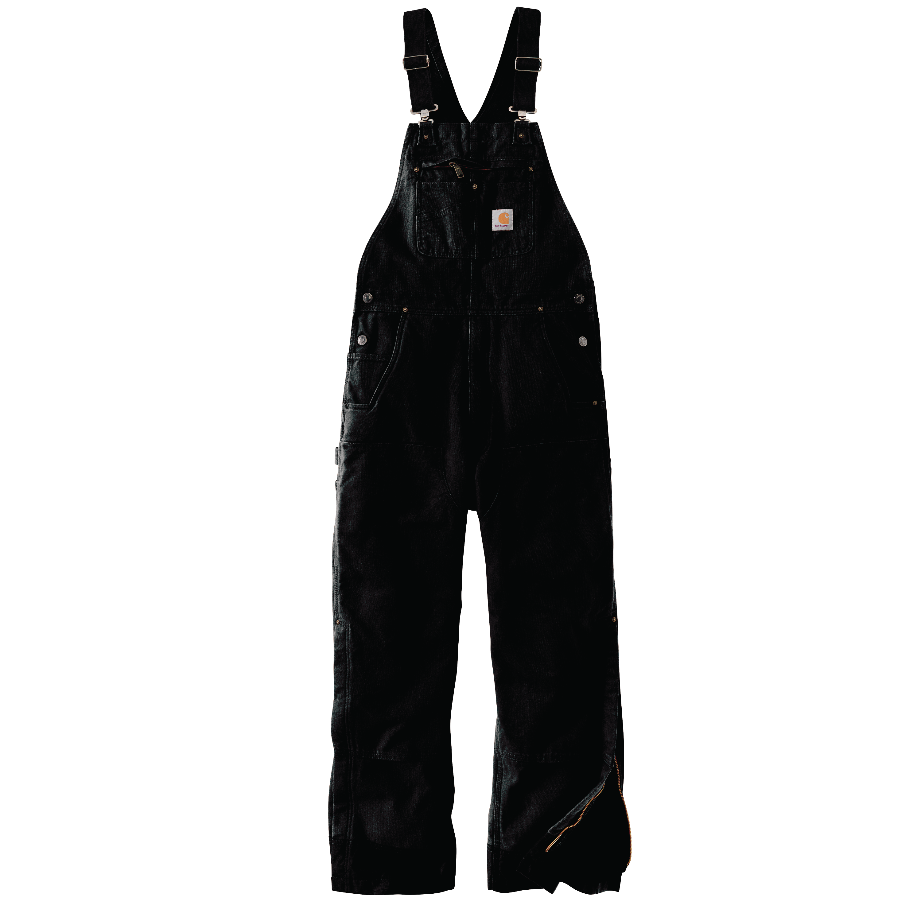 Picture of Carhartt 104031 Mens Loose Fit Washed Duck Insulated Bib Overall
