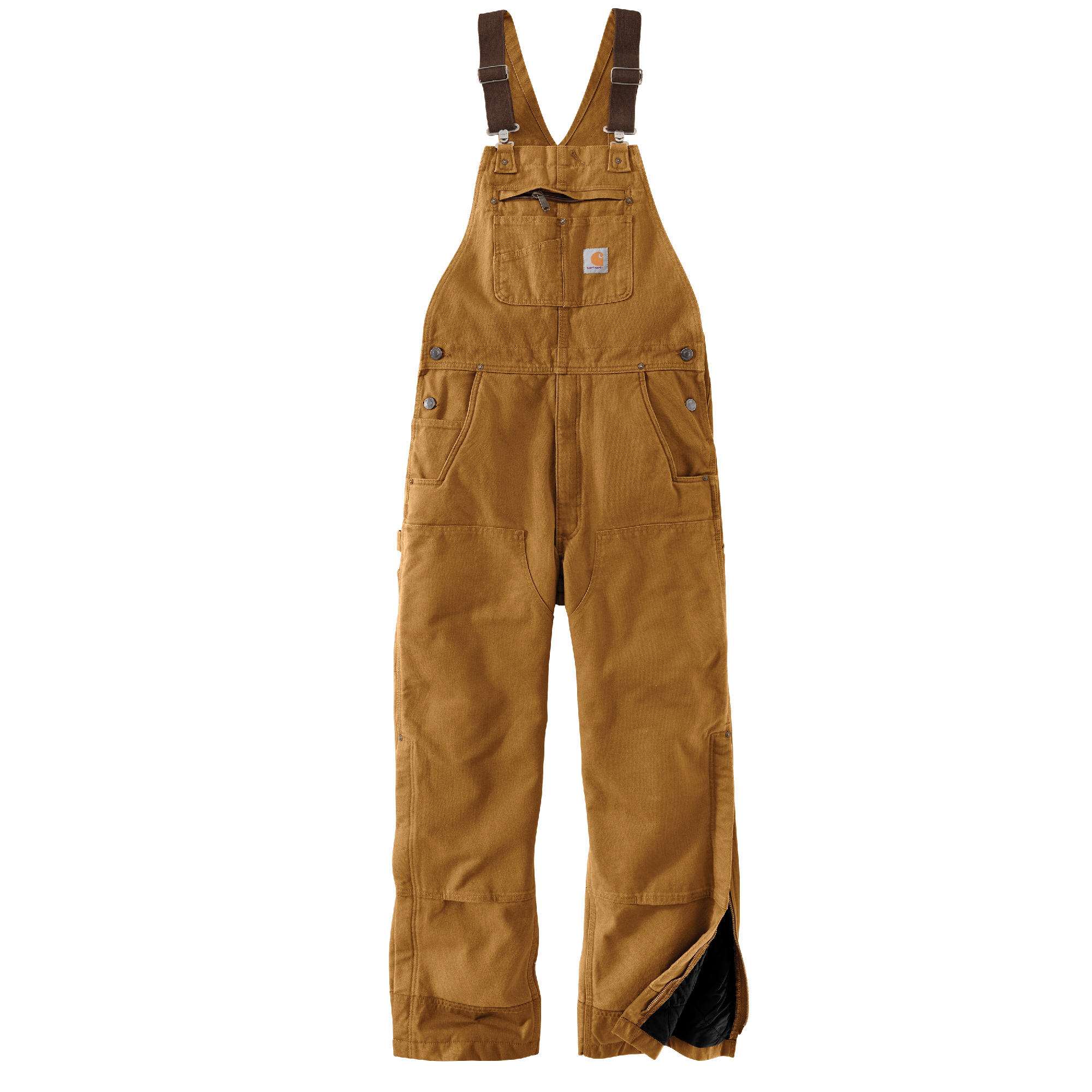 Picture of Carhartt 104031 Mens Loose Fit Washed Duck Insulated Bib Overall