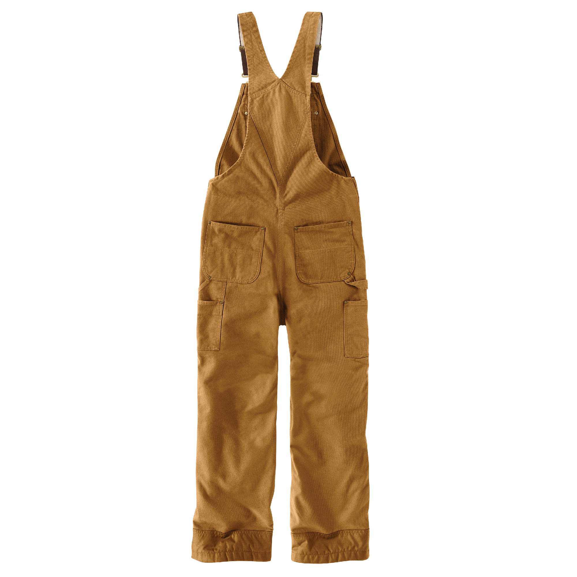 Picture of Carhartt 104031 Mens Loose Fit Washed Duck Insulated Bib Overall