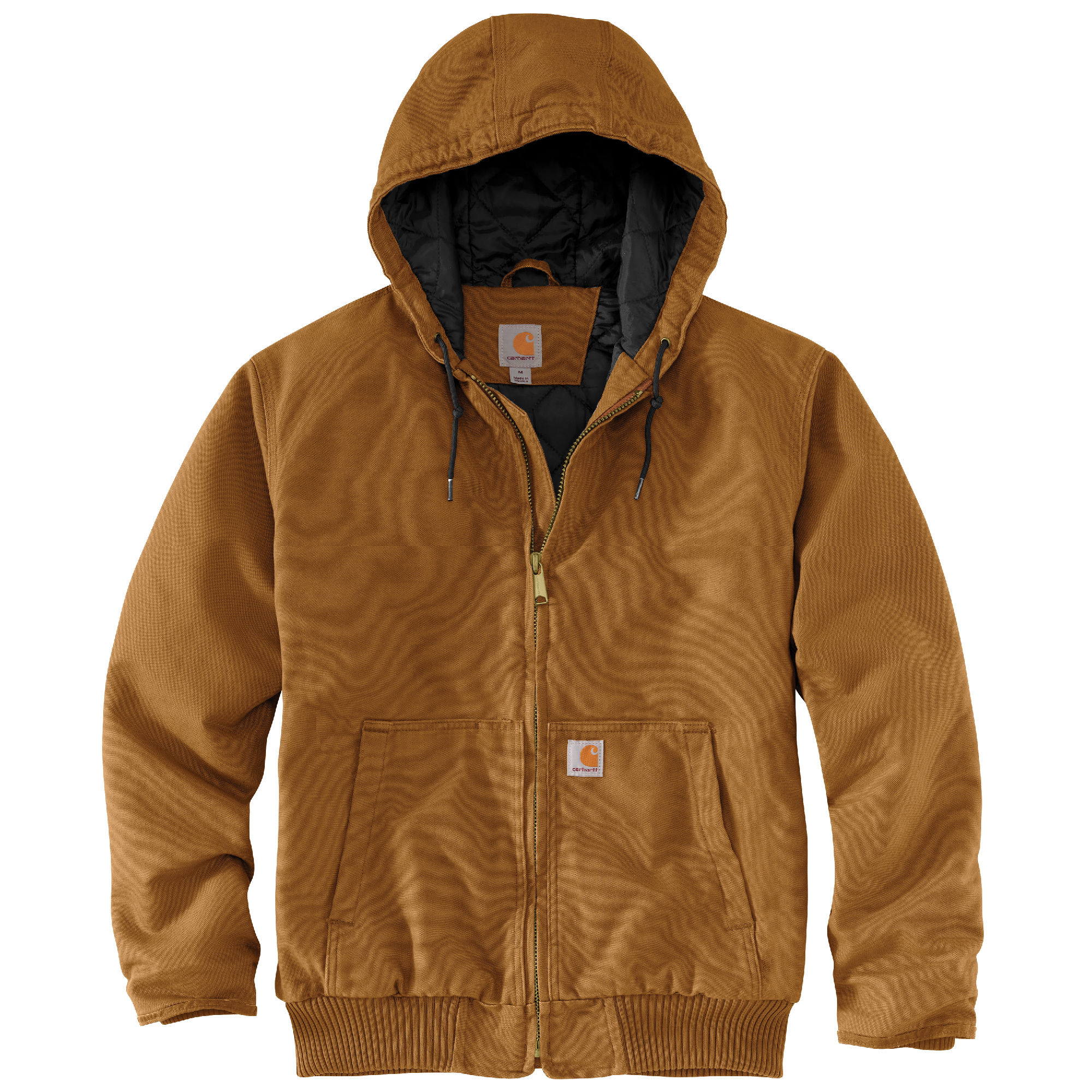 Picture of Carhartt 104050 Mens Loose Fit Washed Duck Insulated Active Jac