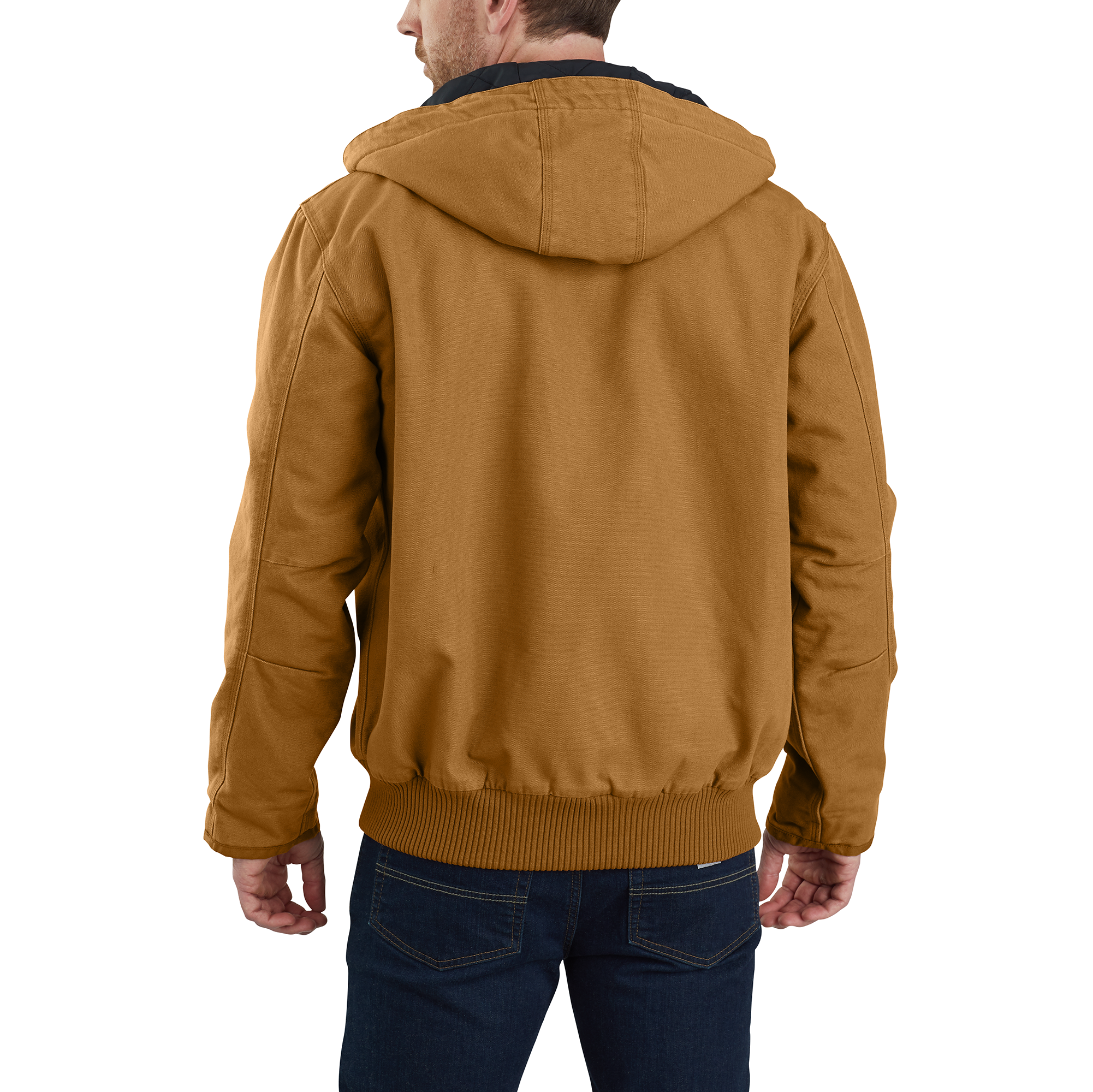 Picture of Carhartt 104050 Mens Loose Fit Washed Duck Insulated Active Jac